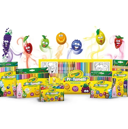 10 Pennarelli Lavabili Profumati Punta Media I Profumelli Crayola