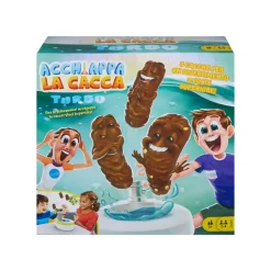 Acchiappa La Cacca Turbo, Gioco Per Bambini Con Water Giocattolo, 3 Pezzi Di Cacca, 1 Dado E Istruzioni; Giocattolo Per Bambini Dai 5 Anni In Su