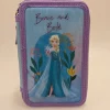 Astuccio Con Tre Cerniere In Robusto Poliestere, Con Licenza Disney Frozen Con 3 Scomparti Interni Dimensione Cm 20X13X6