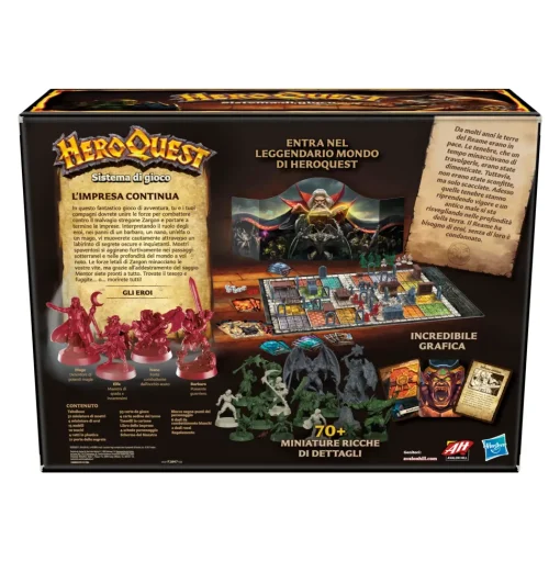 Avalon Hill Heroquest, Gioco Di Avventura Fantasy Con Oltre 65 Miniature, Dai 14 Anni In Su, Per 2-5 Giocatori (Versione Italiana)