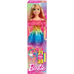Bambola Barbie Alta 71 Cm Con Abito Arcobaleno E Accessori Moda