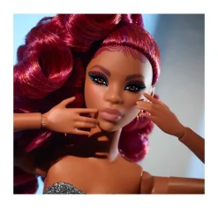 Barbie, Bambola Signature Barbie Looks Bionda, Snodata, Con Crop Top, Gonna Tubino Argenta E Capelli Corti Biondi, Giocattolo Per Bambini 6+ Anni, Hcb77