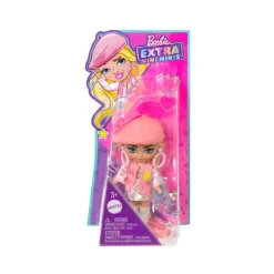 Barbie Barbie Extra Mini Minis, Bambola Bionda Con Basco E Giacca In Stile College, Borsetta A Forma Di Orsacchiotto Gommoso, Abiti E Accessori, Giocattolo Per Bambini, 3+ Anni, Hln48