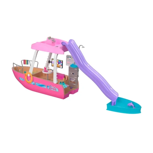 Barbie Barca Dei Sogni, Playset Con Piscina, Scivolo, Un Delfino E 20+ Accessori, 3+ Anni, Hjv37