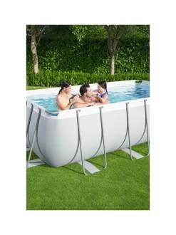 Bestway Piscina Power Steel Frame Rettangolare Cm. 404X201X100