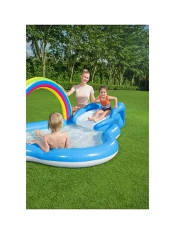 Bestway Play Center Arcobaleno 257X145X91 Cm Con Scivolo E Sole Spruzzo