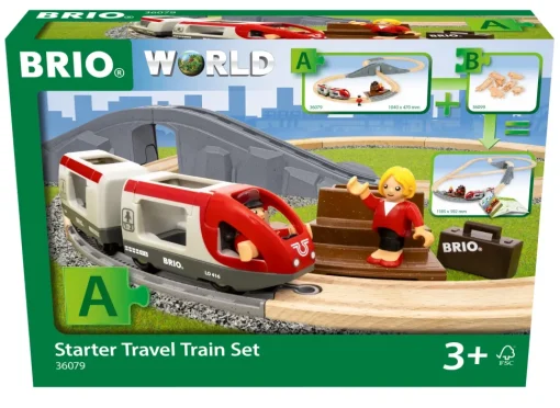 Brio World Starter Set Trenini In Legno, 22 Pezzi, 3+