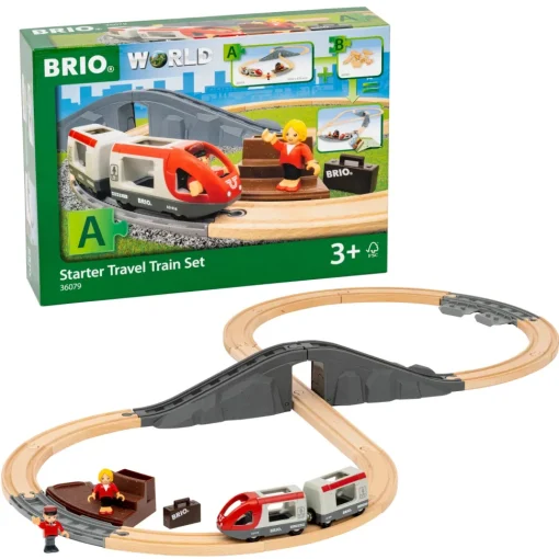 Brio World Starter Set Trenini In Legno, 22 Pezzi, 3+
