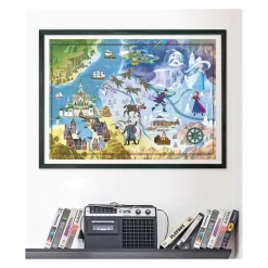 Clementoni Puzzle Disney Maps Frozen 1000 Pezzi, Puzzle Adulti
