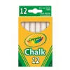 Crayola 12 Gessi Bianchi Antipolvere