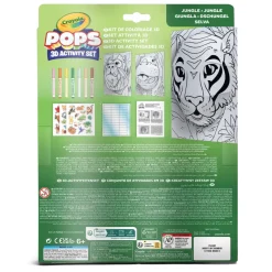Crayola Pops 3D Activity Set Tigre E Giungla Colora E Crea Disegni Tridimensionali