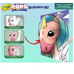 Crayola Pops 3D Activity Set Unicorno E Creature Fantastiche Colora E Crea Disegni Tridimensionali