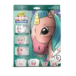 Crayola Pops 3D Activity Set Unicorno E Creature Fantastiche Colora E Crea Disegni Tridimensionali