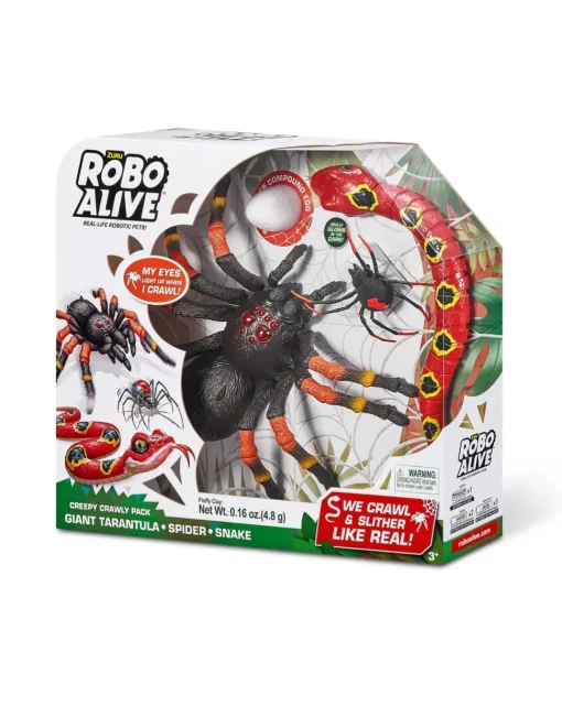 Creepy Set Tarantula, Snake, Small Spider