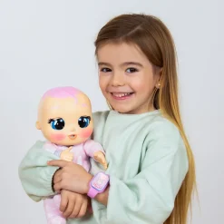 Cry Babies Newborn Coney, Bambola Interattiva Di Una Vera Neonata, Mangia, Piange E Si Calma E Ride Solo Con Te, Grazie Al Braccialetto Elettronico