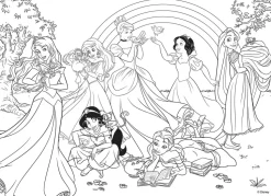 Disney Puzzle Df Maxi Floor 108 Princess Rainbow World