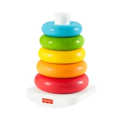 Fisher-Price Piramide 5 Anelli Eco, In Materiali Vegetali, Giocattolo Impilabile