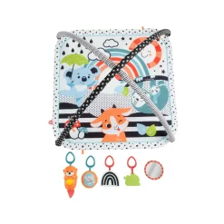 Fisher-Price-Palestrina Luci E Suoni Degli Amici Animali 3 In 1, Tappetino Attivita Per Il Gioco A Pancia In Su O Distesi Sul Pancino, Giocattolo Per Neonati 0+ Mesi, Hbp41