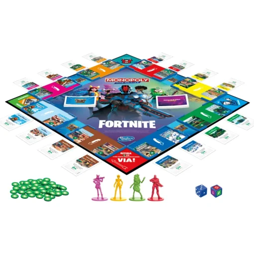 Hasbro Gaming Monopoly Fortnite Flip Edition, Gioco Da Tavolo Dai 13 Anni In Su