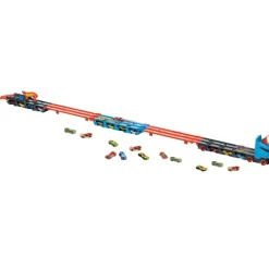Hot Wheels 2In1 Camion Trasportatore E Pista Con 3 Macchinine, 4+Anni