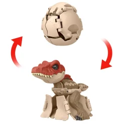 Jurassic World Fierce Changers Personaggi Hidden Hatchers, Uovo Giocattolo 2 In 1 Trasformabile In Dinosauro