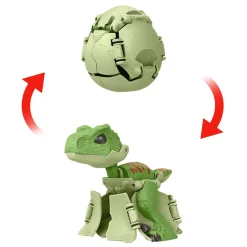 Jurassic World Fierce Changers Personaggi Hidden Hatchers, Uovo Giocattolo 2 In 1 Trasformabile In Dinosauro