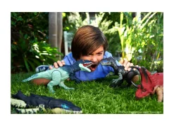 Jurassic World Ruggito Selvaggio, Eocarcaria, Con Suoni E Mossa D'Attacco, Dimensioni Medie, Snodato E Con Gioco Digitale, Giocattolo Per Bambini, 4+ Anni, Hlp17