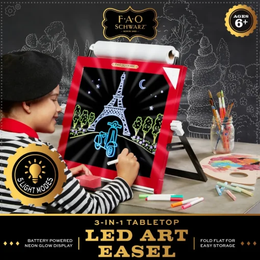 Lavagnetta 3 In 1 Con Led, Gessetti E Pennarelli