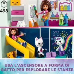 Lego 10788 La Casa Delle Bambole Di Gabby, Casa Giocattolo A 4 Piani E 8 Stanze Con I Personaggi Di Gabby, Regalo Bambini 4+