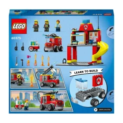 Lego City Fire 60375 Caserma Dei Pompieri E Autopompa, Camion Giocattolo Dei Vigili Del Fuoco, Giochi Per Bambini, Idee Regalo