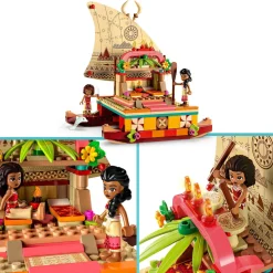 Lego Disney Princess 43210 La Barca A Vela Di Vaiana Con Mini Bamboline E Delfino, Giocattolo Creativo Per Bambine E Bambini 6+