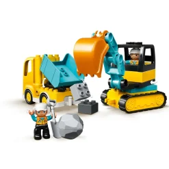 Lego Duplo Town 10931 Camion E Scavatrice Cingolata, Scavatore Giocattolo, Sviluppo Delle Abilita Motorie, Giochi Per Bambini