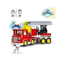 Lego Duplo Town Autopompa, Camion Giocattolo Con Luci E Sirena, Figure Pompiere E Gatto, Giochi Educativi Per Bambini, 10969
