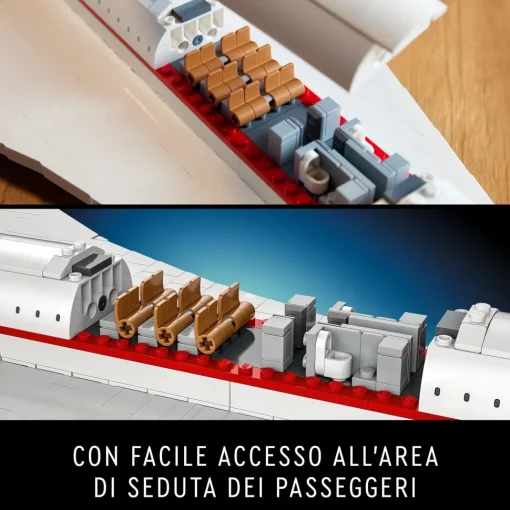 Lego Icons 10318 Concorde Kit Modellismo Da Costruire Per Adulti, Iconico Modellino Di Aereo Passeggeri, Regalo Uomo O Donna