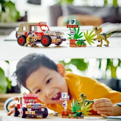 Lego Jurassic Park 76958 L'Agguato Del Dilofosauro, Dinosauro Giocattolo Per Bambini 6+ Con Jeep, Collezione 30° Anniversario
