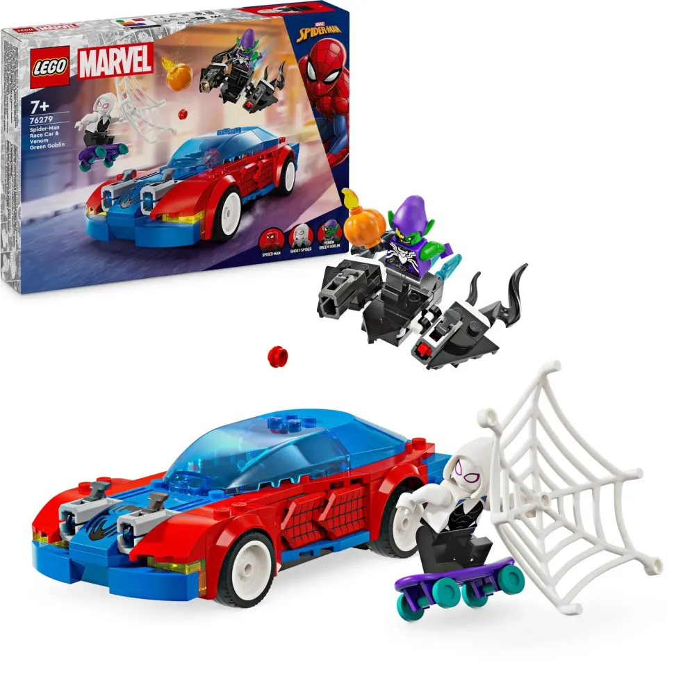 Lego Marvel 76279 Auto Da Corsa Di Spider-Man E Venom Goblin, Gioco Per Bambini Di 7+ Anni, Veicoli Giocattolo Dei Supereroi