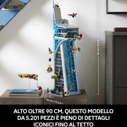 Lego Marvel 76269 Torre Degli Avengers, Kit Modellismo Per Adulti Con Modellino Di Aereo E 31 Minifigure, Regalo Uomo O Donna