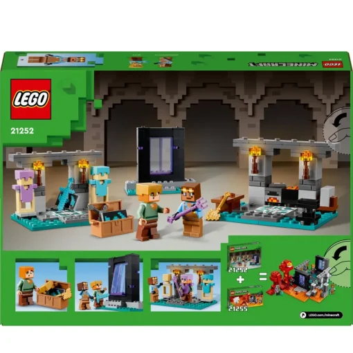 Lego Minecraft 21252 L'Armeria Con Personaggio Alex, Accessori E Armi Giocattolo Per Bambini Di 7+ Anni E Fan Del Videogioco