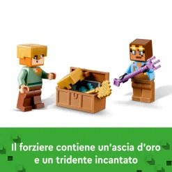 Lego Minecraft 21252 L'Armeria Con Personaggio Alex, Accessori E Armi Giocattolo Per Bambini Di 7+ Anni E Fan Del Videogioco