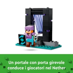 Lego Minecraft 21252 L'Armeria Con Personaggio Alex, Accessori E Armi Giocattolo Per Bambini Di 7+ Anni E Fan Del Videogioco