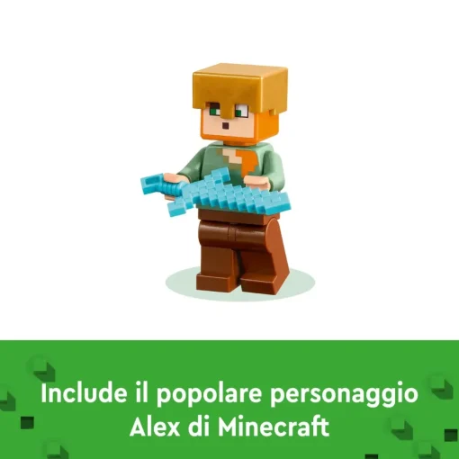 Lego Minecraft 21252 L'Armeria Con Personaggio Alex, Accessori E Armi Giocattolo Per Bambini Di 7+ Anni E Fan Del Videogioco