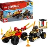 Lego Ninjago 71789 Battaglia Su Auto E Moto Di Kai E Ras, Veicoli Giocattolo Con 2 Minifigure, Giochi Ninja Per Bambini 4+ Anni