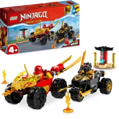 Lego Ninjago 71789 Battaglia Su Auto E Moto Di Kai E Ras, Veicoli Giocattolo Con 2 Minifigure, Giochi Ninja Per Bambini 4+ Anni