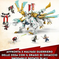 Lego Ninjago 71786 Drago Di Ghiaccio Di Zane 2In1 Con Drago Giocattolo E Guerriero Action Figure, Kit Modellismo Per Bambini