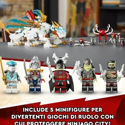 Lego Ninjago 71786 Drago Di Ghiaccio Di Zane 2In1 Con Drago Giocattolo E Guerriero Action Figure, Kit Modellismo Per Bambini