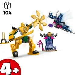 Lego Ninjago 71804 Mech Da Battaglia Di Arin, Giochi Per Bambini 4+, Action Figure Giocattolo Da Costruire Con Starter Brick