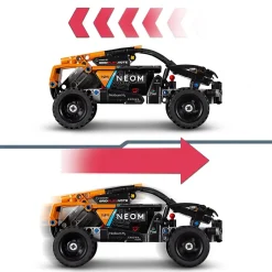 Lego Technic 42166 Neom Mclaren Extreme E Race Car, Macchina Giocattolo Con Funzione Pull-Back, Giochi Per Bambini Di 7+ Anni