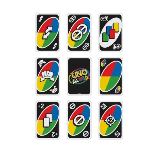 Mattel Games, Uno All Wild, Gioco Di Carte Per Famiglie E Bambini 7+ Anni, Hhl33