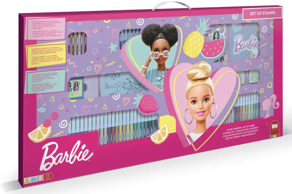 Mega Maxi Coloring Barbie. Set Creativo Con Timbri, Colori, Adesivi E Tantissimo Divertimento