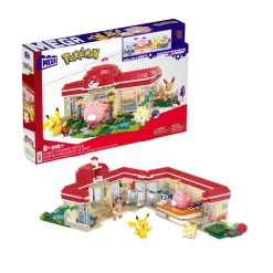 Mega Pokemon Centro Pokemon, Set Da Costruire Con 648 Pezzi E Sistema Mattoncino Movimento, Include Pikachu, Chansey, Evee E Togepi, 8+ Anni, Hnt93